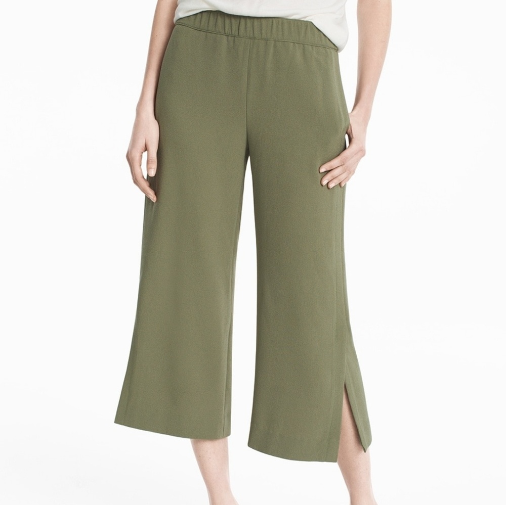 WHBM SOFT SPLIT WIDE LEG CROP PANTS - Picture 3 of 6
